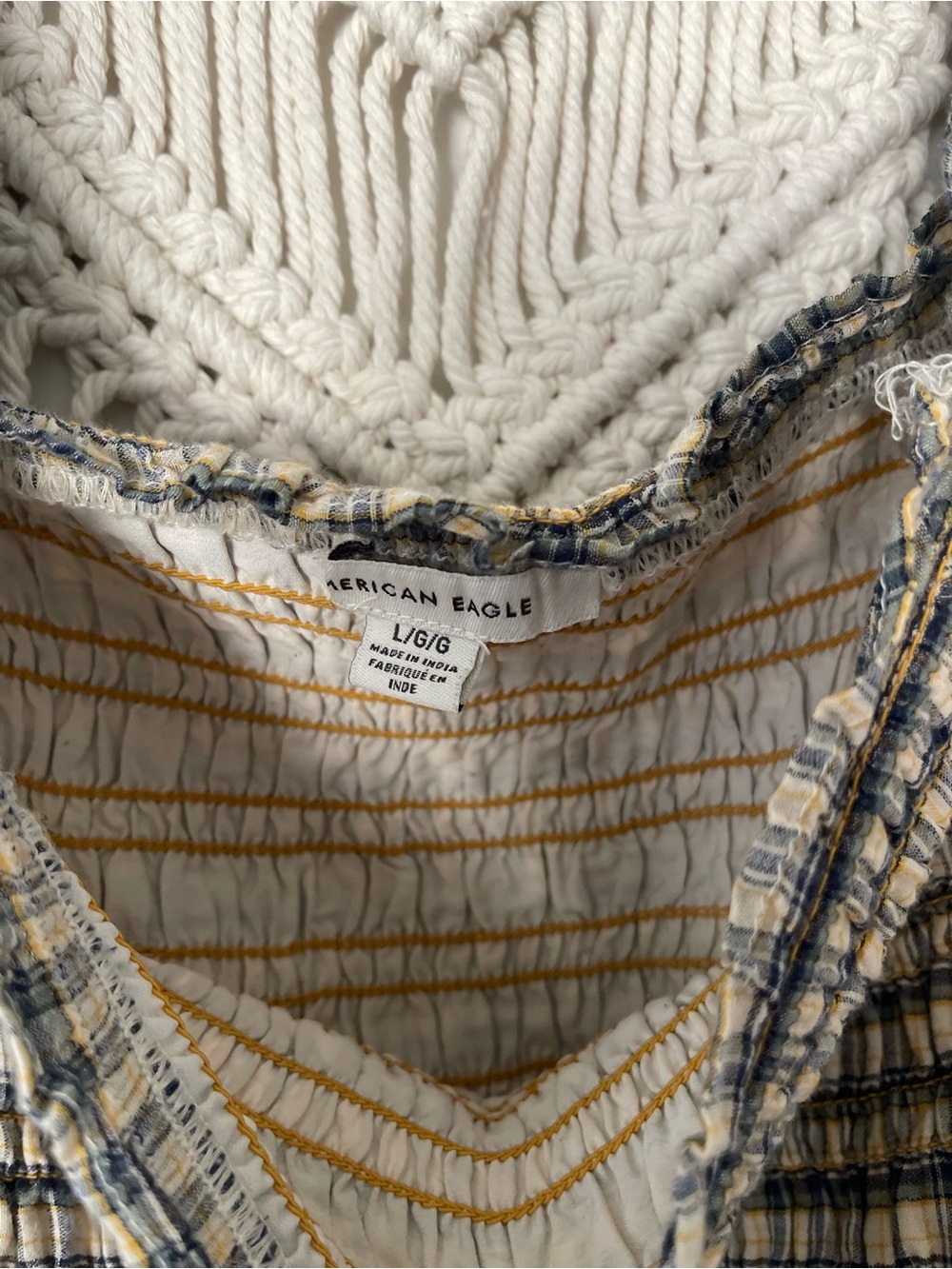 American Eagle Smocked Long Sleeve Baby Doll Mini Dress - Picture 3 of 5